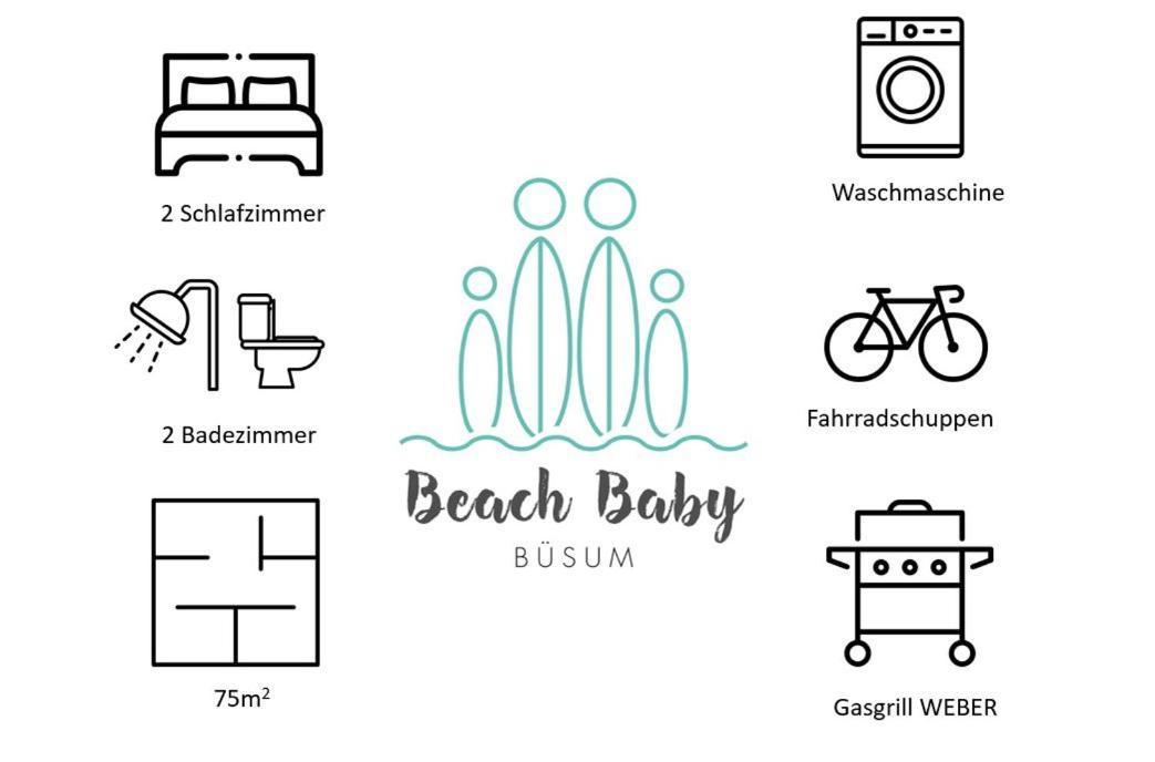 Ferienwohnung Beach Baby 2 Büsum Eksteriør bilde